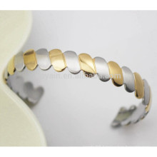 Making Jewelry Stainless Steel Open Two Tone Bangle Women